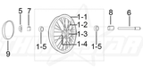 3905 | Rear Wheel 12 - 1.85, 6061, Stainless, Silver | V5