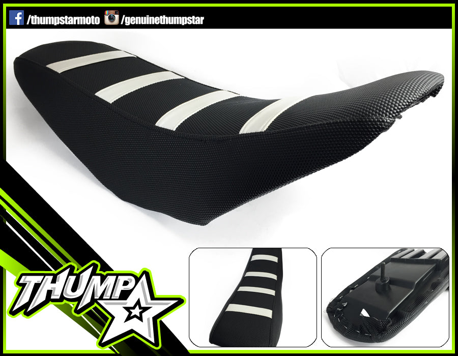 3847 | CRF110 Seat Grey Stripe | V5