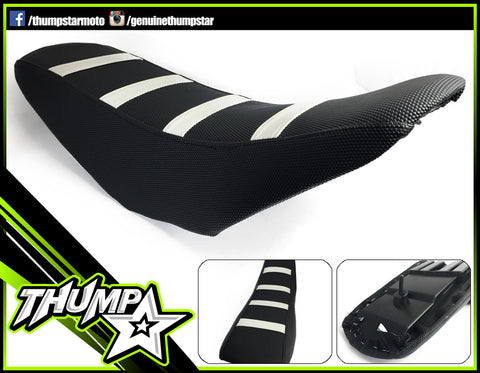 3847 | CRF110 Seat Grey Stripe | V5